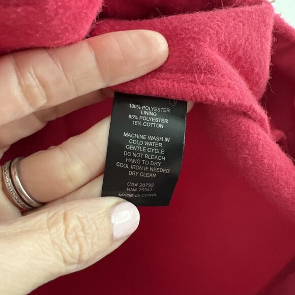 Joie Pink Flannel Gold Button Down Shacket Jacket Size medium - Picture 4 of 8